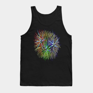 Light Up The Night Sky Colorful Fireworks Celebrations Tank Top